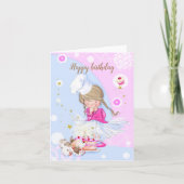 Birthday meisje kaart (Voorkant)