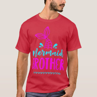 Birthday Mermaid Brother Matching Family voor jong T-shirt