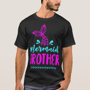 Birthday Mermaid Brother Matching Family voor jong T-shirt