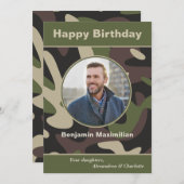 Birthday Militaire Camouflage Foto - Aangepaste ka (Voorkant / Achterkant)