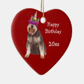Birthday Miniature Schnauzer Keepomwille Ornament (Rechts)