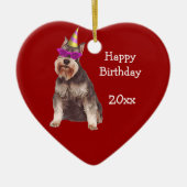 Birthday Miniature Schnauzer Keepomwille Ornament (Voorkant)