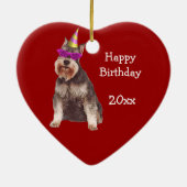 Birthday Miniature Schnauzer Keepomwille Ornament (Achterkant)