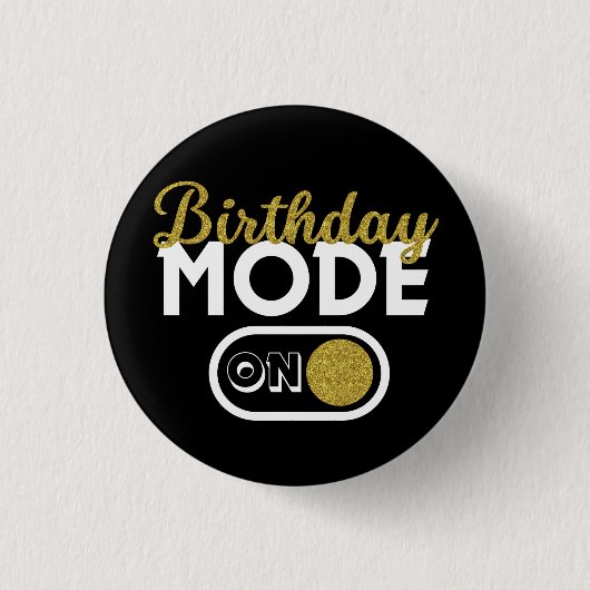 Birthday-modus aan ronde button 3,2 cm (Voorkant)