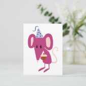 Birthday Mouse Briefkaart (Staand voorkant)