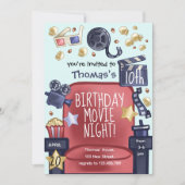 Birthday movie night Invitation (Devant)