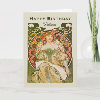 Birthday Mucha Reverie Daydroom Art Nouveau C0989 Kaart