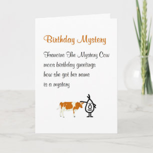 Birthday Mystery A Happy Birthday Poem Kaart