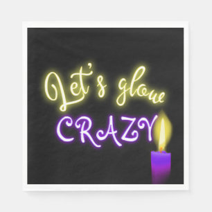 Birthday Neon Sign. with Candle Servet