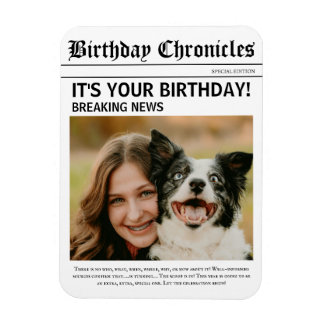 Birthday News Magneet