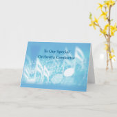 Birthday Notes van Orchestra Conductor Blue Kaart (Gele Bloem)
