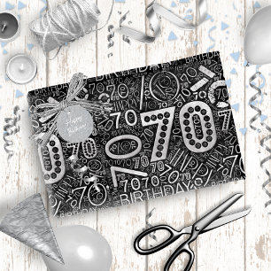 Birthday Number Word Cloud 70 D-ID270 Cadeaupapier
