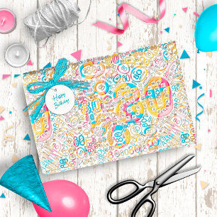 Birthday Number Word Cloud Eight B ID270 Cadeaupapier
