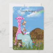 Birthday oerwoud Animals Kaart (Voorkant)