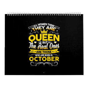 Birthday Oktober Gift Geboren in oktober koningi Kalender