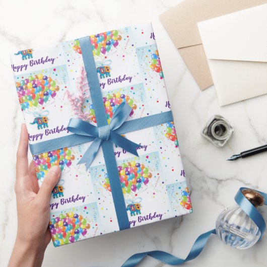 Birthday-olifant Cadeaupapier (Geschenken)