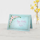 Birthday, onze dochter Delicate Apple Blossom Kaart (Gele Bloem)