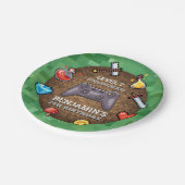 Birthday op het niveau van videospelcontroller papieren bordje (Gekanteld)