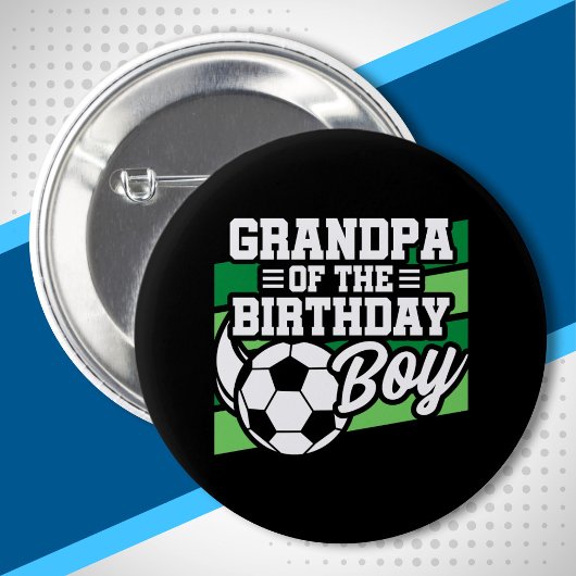 Birthday opa - Boys Voetbal Ronde Button 5,7 Cm