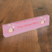 Birthday Owl Custom Name plate Naambordje (Zijkant)