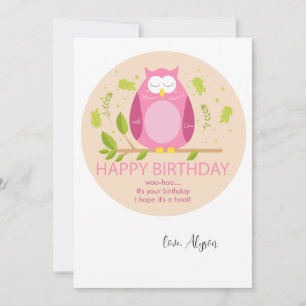 Birthday Owl Wenskaart Kaart