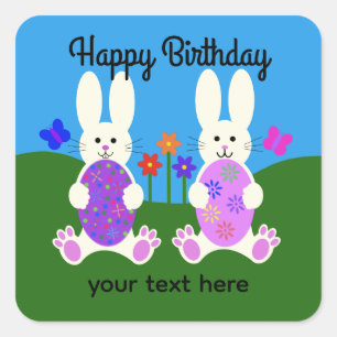 Birthday Paasbunny #6 Stickers