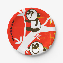 Birthday Pandas Papieren Bordje