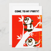 Birthday Pandas Save The Date (Voorkant / Achterkant)