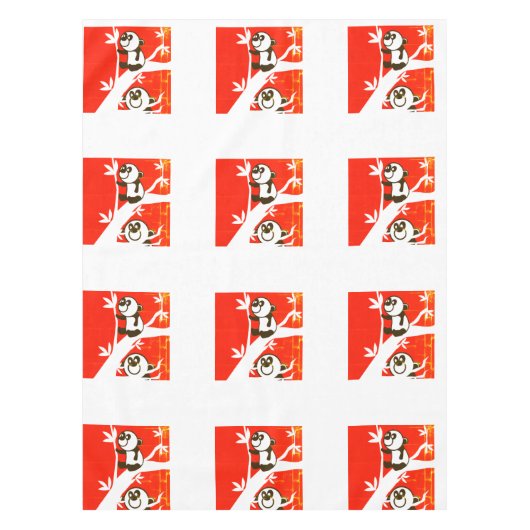 Birthday Pandas Tafelkleed (Voorkant)
