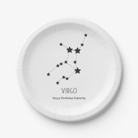 Birthday Paper Bord van het Virgo Star-patroon (Voorkant)