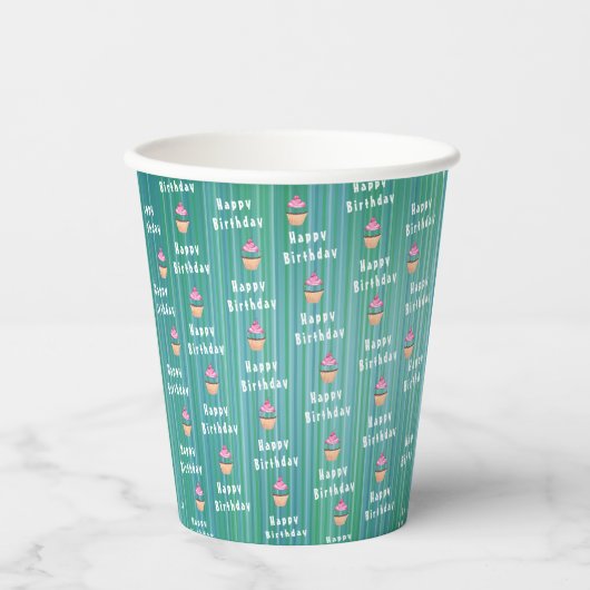 Birthday Papieren Bekers (Voorkant)