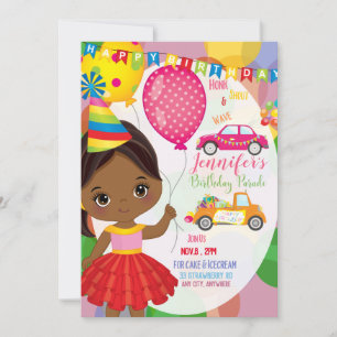 Birthday Parade Invitation Kaart
