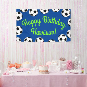 Birthday-partij in de sport spandoek