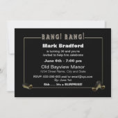 BIRTHDAY PARTIJ INVITATION - 30TH - BANG -Pewter Kaart (Achterkant)