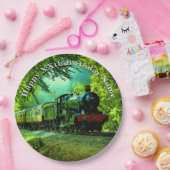 Birthday-partij van het Man van Steam Train Papieren Bordje (Feest)