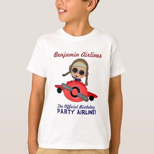 Birthday Party Airline T-shirt (Voorkant)