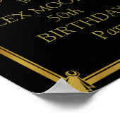 Birthday party art deco poster (Hoek)