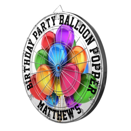 Birthday Party Balloon Popper Dartbord (Voorkant Rechts)