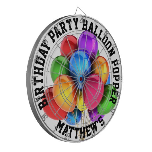 Birthday Party Balloon Popper Dartbord (Voorkant Links)