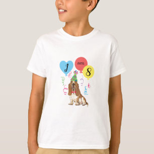 Birthday Party Balloons Basset Hound T-shirt