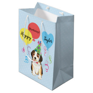Birthday Party Balloons Beagle Medium Cadeauzakje