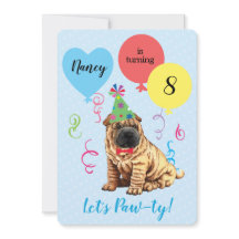 Birthday Party Balloons Chinese Shar-Pei