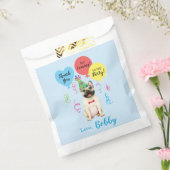 Birthday Party Balloons French Bulldog Favor Bag Bedankzakje (Gezegeld)