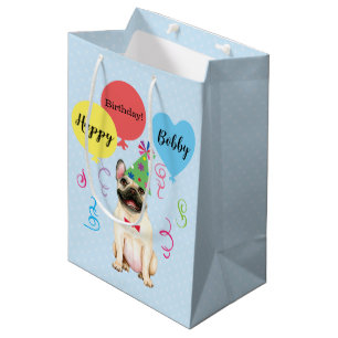 Birthday Party Balloons French Bulldog Medium Cadeauzakje
