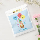 Birthday Party Balloons Shiba Inu Bedankzakje (Gezegeld)