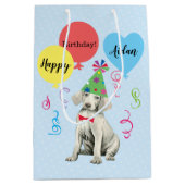 Birthday Party Balloons Weimaraner Medium Gift Bag Medium Cadeauzakje (Voorkant)