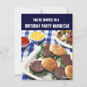 Birthday Party Barbecue, Burgers Kaart