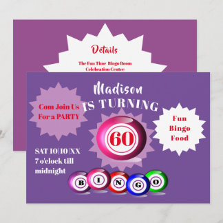 Birthday Party Bingo Theme Fun Kaart