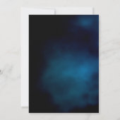 Birthday party blue maanroze florals geometrisch kaart (Achterkant)