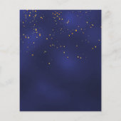 Birthday party blue mannen budget uitnodiging flyer (Achterkant)